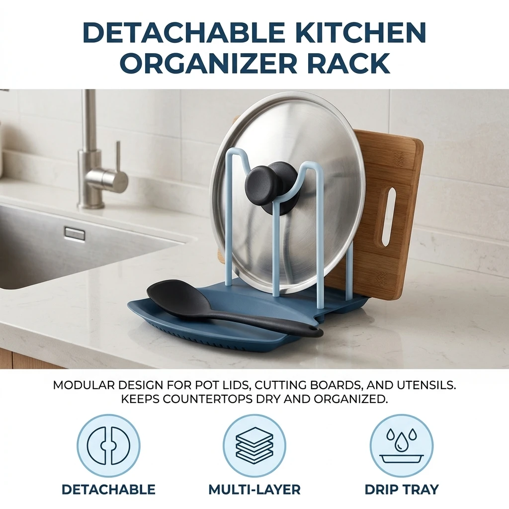 حامل أغطية الأواني من قطعة واح - مراجعة Kitchen Baking Rack وسعره
