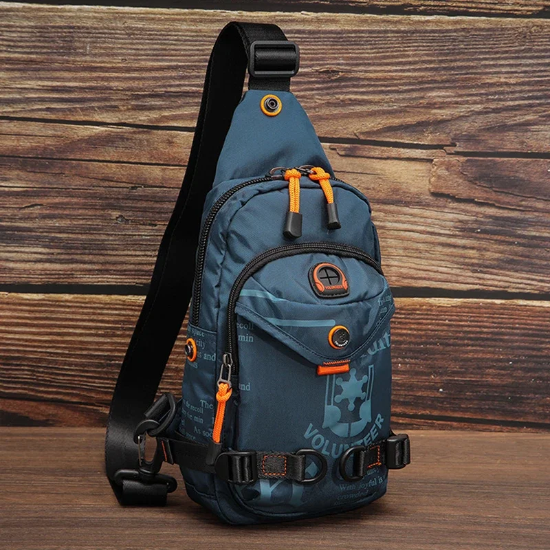 Men Shoulder Cross Body Chest Bag Sling Backpack Small Rucksack Knapsack Nylon Travel Male Messenger Side Bags