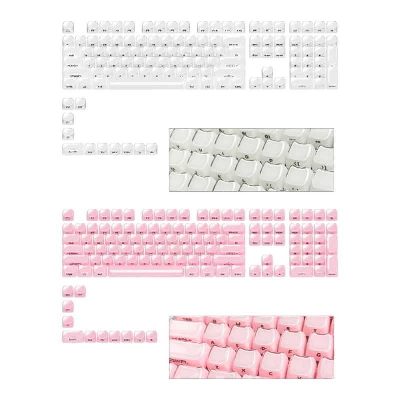 Ergonomic MAO Height 119 Keycap Set In Frosted Jelly Finish For Gaming 83CF