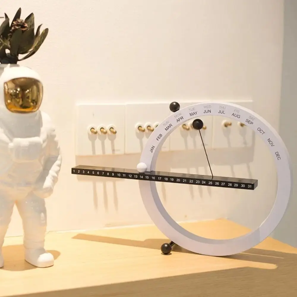 Magnetic Wall Clock Perpetual Wall Calendar Wooden Perpetual Calendar for Home Decor European Style Living Room Bedroom