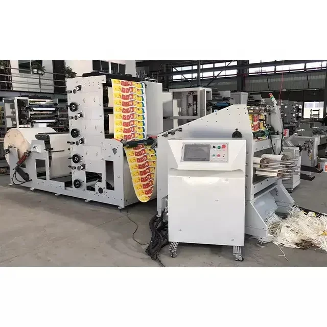2 3 4 Color Flexo Paper Film Label Roll To Roll Printing Machine