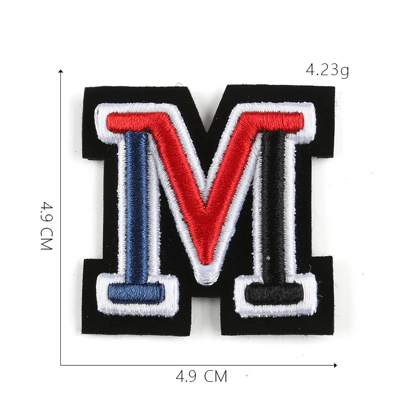 High Grade Cool 26pc Letters 3D Embroidered Sew on Patches for Clothing Stickers Iron-on Clothes Biker Appliques Stripes Badge