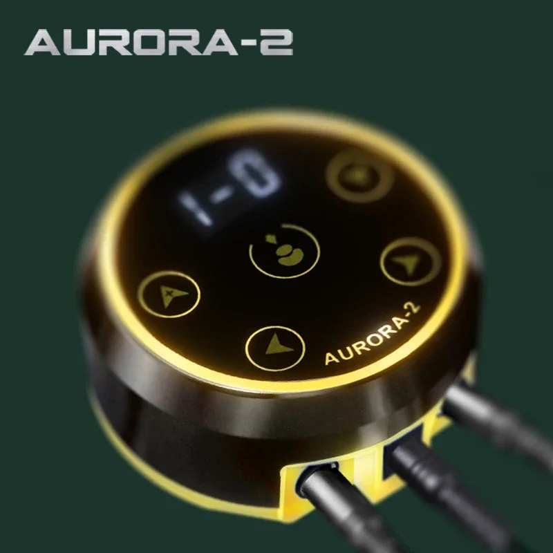 Aurora 2 Tattoo Power Supply Upgrade Digital LCD Power With Adaptor for Coil & Rotary Tattoo Gun Machines Dual Input Power