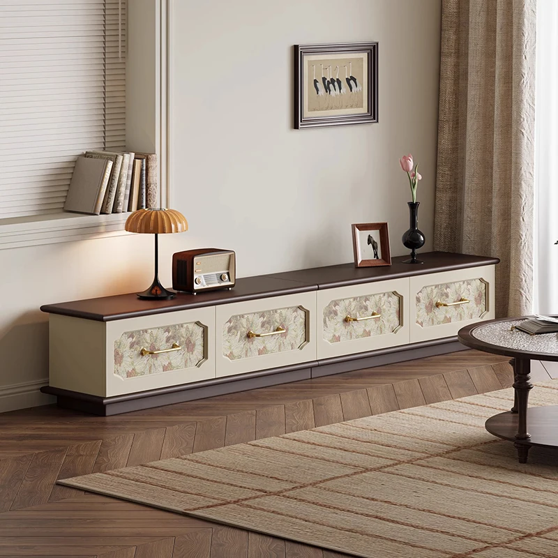 

Retro Minimalist TV Cabinet for Living Room Furniture Home Storage and Organization Side Cabinet Furniture Racks for Tv