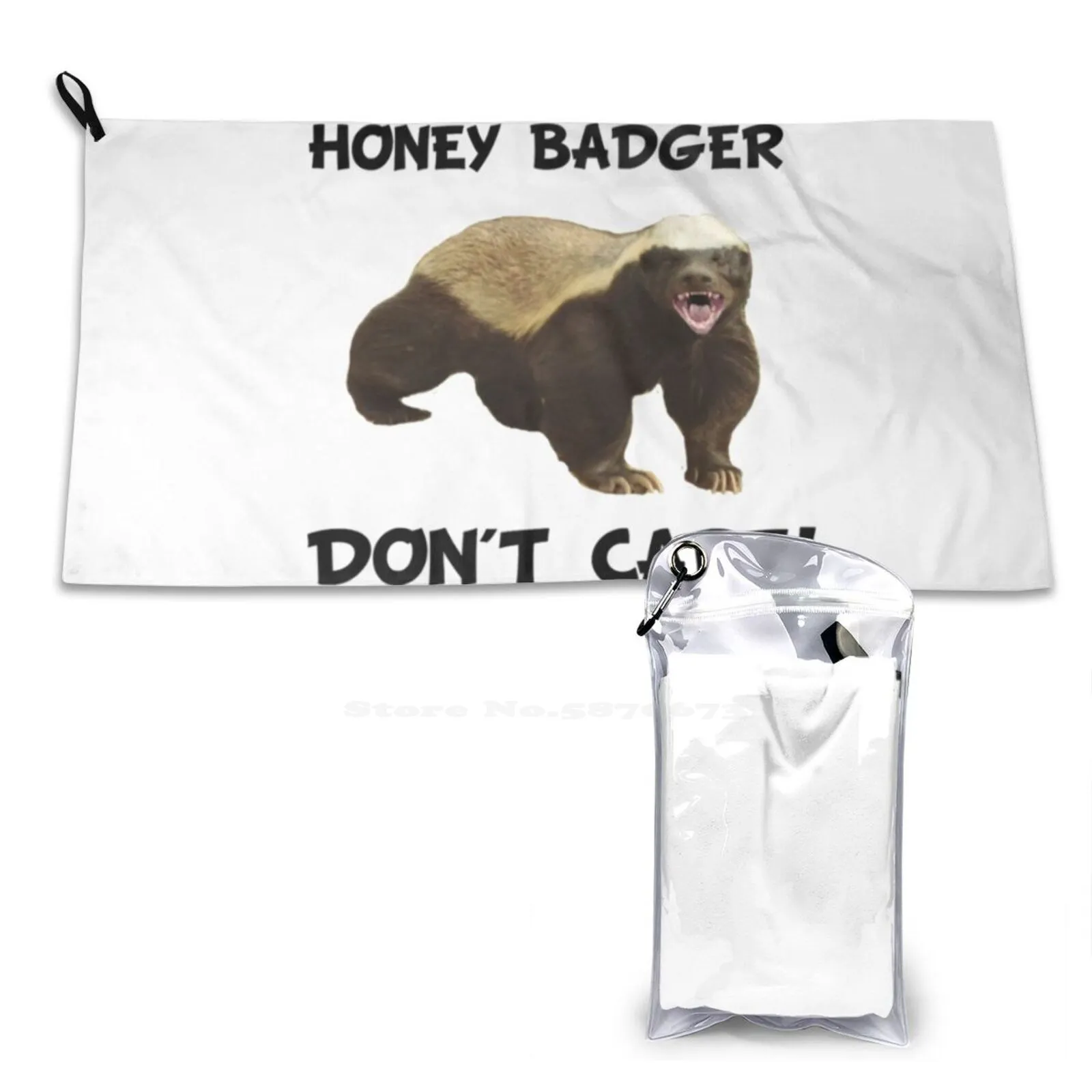 Honey Badger Don'T Care Superfine Fiber Bathroom Towels Washcloth Funny Humorous Honey Badger Dont Care Takes What It Wants