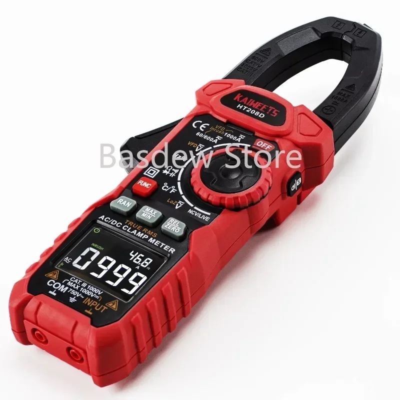 KAIWEETS HT208D 1000A Current Digital Clamp Meters Ammeter Test Electrical Multimeter Clamp Meter AC DC Digital