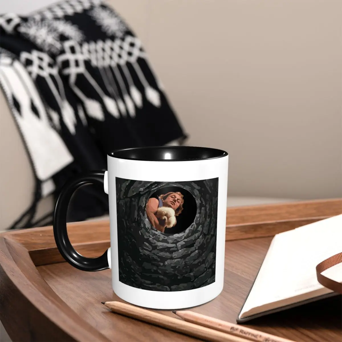 Buffalo Bill Looking Down Well Mug Funny Ceramic Coffee Cups Tea Mugs Milk Cup Drinkware Gift for Friends