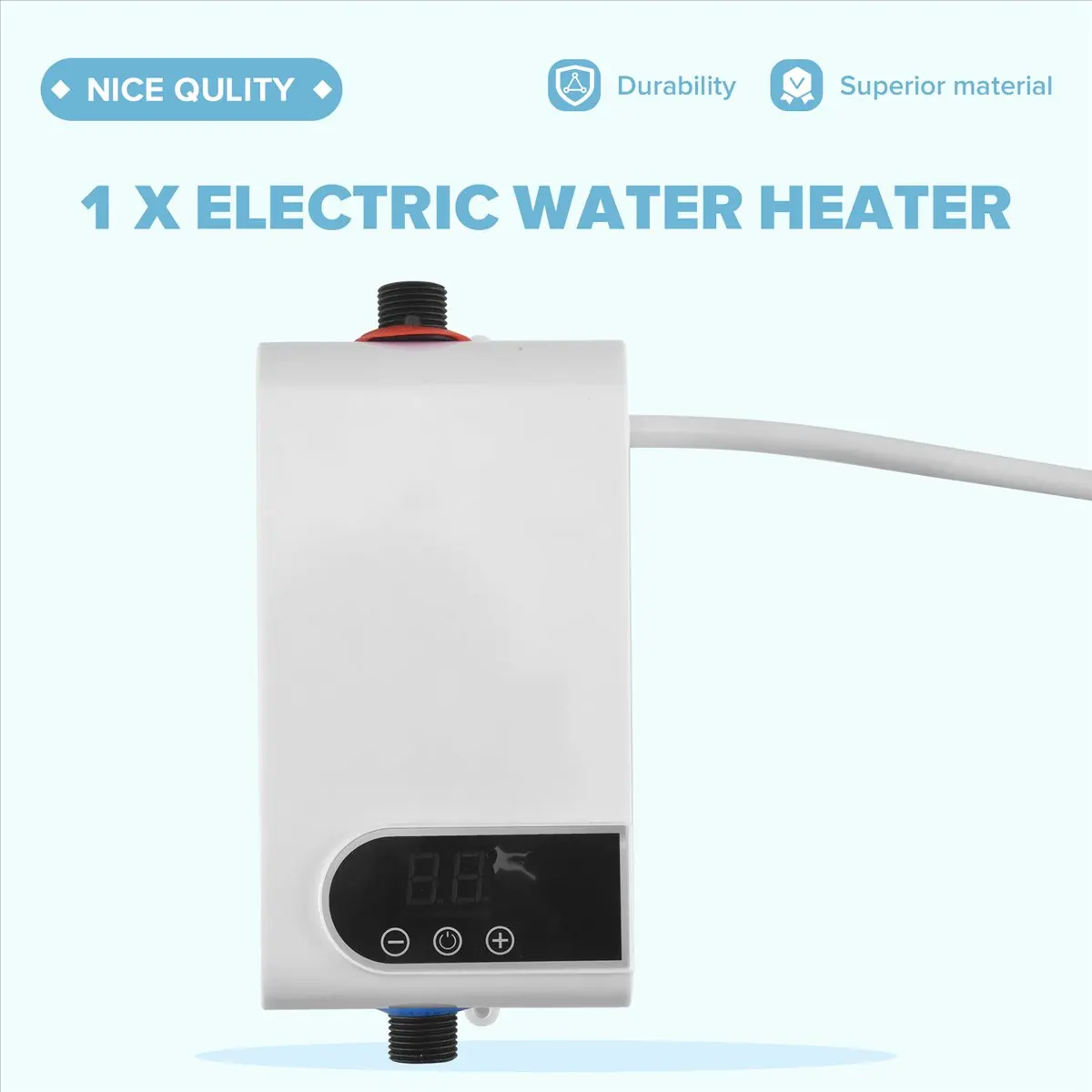 

A78I 4500W Electric Water Heater - Fast Instant Heating Small Electric Water Heater Constant Temperature EU Plug