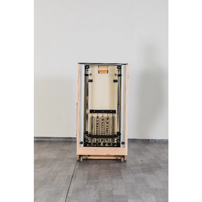 YTYIN USA Local Stock Adjustable Height Eco-friendly Foldable Pilates Machine Gray Wood Pilates Reformer