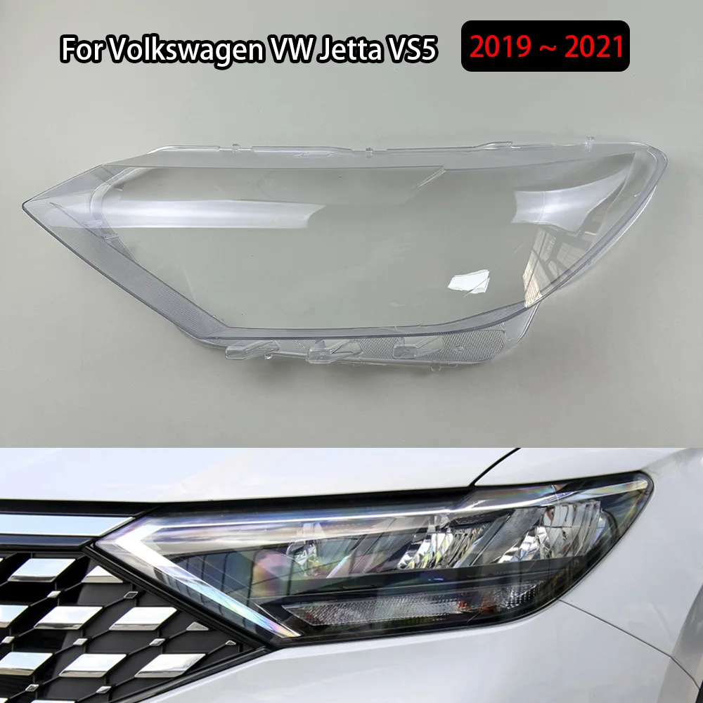 

For Volkswagen VW Jetta VS5 2019 2020 2021 Car Accessories Headlamp Cover Transparent Lampshade Headlight Shell Plexiglass