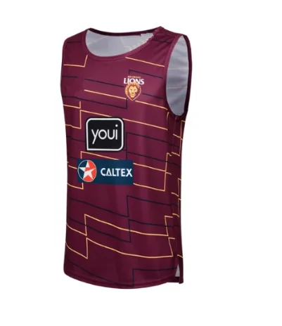 2024 BRISBANE LIONS HOME TRAINING GUERNSEY - MENS- Size: S--5XL ( Print name and number )