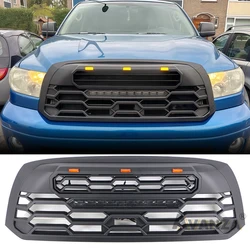 Front Grill With Led Light Bar Bumper Grille Auto Parts Accessories Decoration Fits For 2006-2009/2010-2013 Toyota Tundra Grill