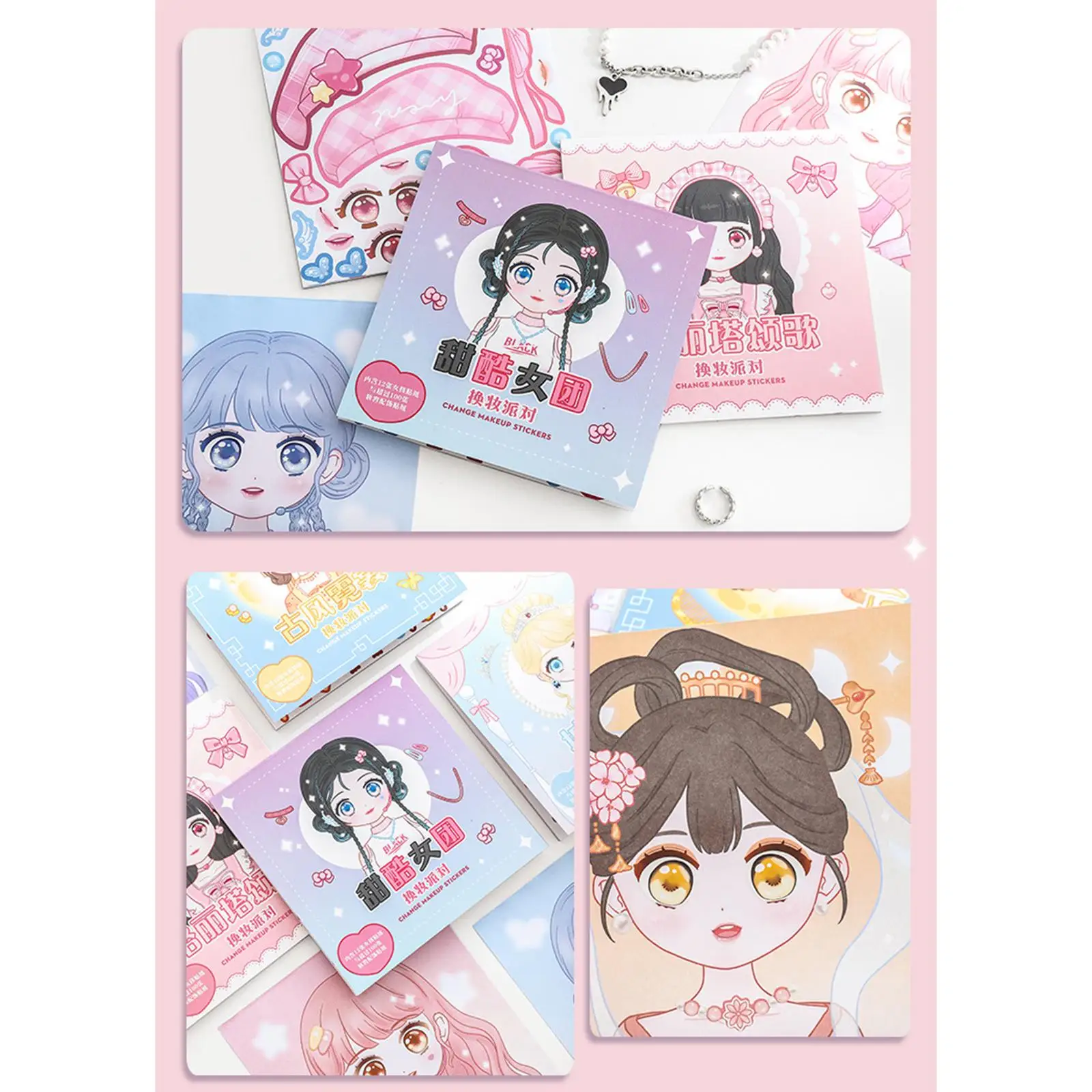 Make a Face Sticker Book for Girls Princess Costume DIY Scrapbooking Activity Educational Toys for Kids Creative Learning Gift