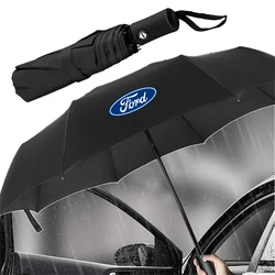 12 Bone Automatic Folding Umbrella Sun And Rain Protection For Ford Fiesta Mondeo Fusion Explorer Escape Shelby Edge Kuga MK6