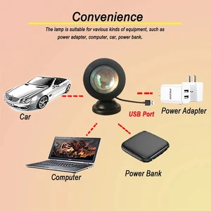 Mini USB Sunset LED LED -Projektor Nachtlicht 16 Farben Schalter Regenbogen Atmosphäre Haus Schlafzimmer Hintergrund Wanddekoration Geschenk 8 Hauptverkäufe Abajur Switch - №6