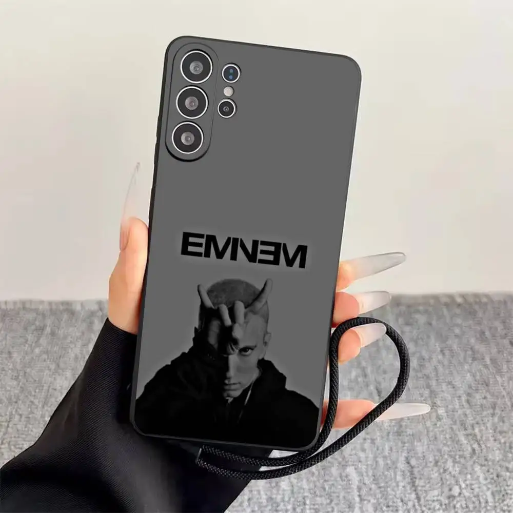 E-Eminem Rapper-R  Phone Case For Samsung S25,S24,S21,S22,S23,S30,Ultra,S20,Plus,Fe,Lite,Note,10,Black Cover Gift