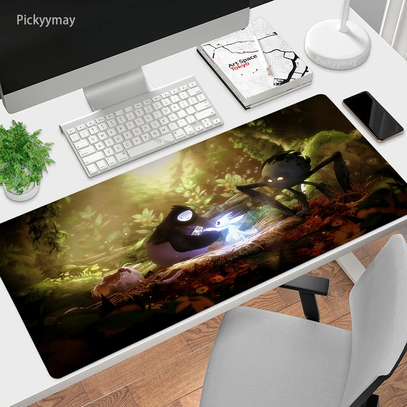 Ori And The Blind Forest Large Gaming Desk Mat Mouse Pad HD Print Computer Locking Edge XXL Anime Mouse Mats Kawaii Mousepad