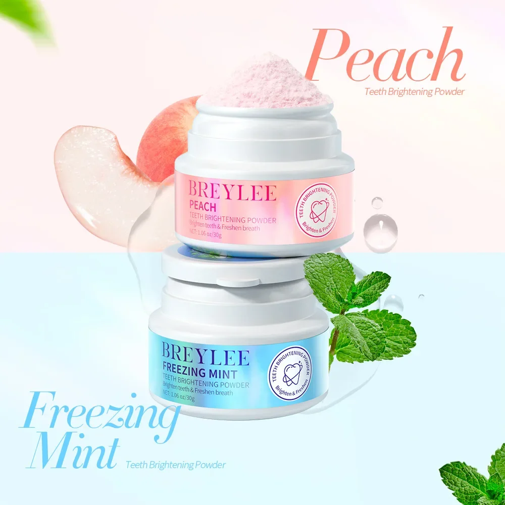 Breylee Lemon/Green Tea/Peach/Ice Mint Toothpowder 30G (Brand Version)