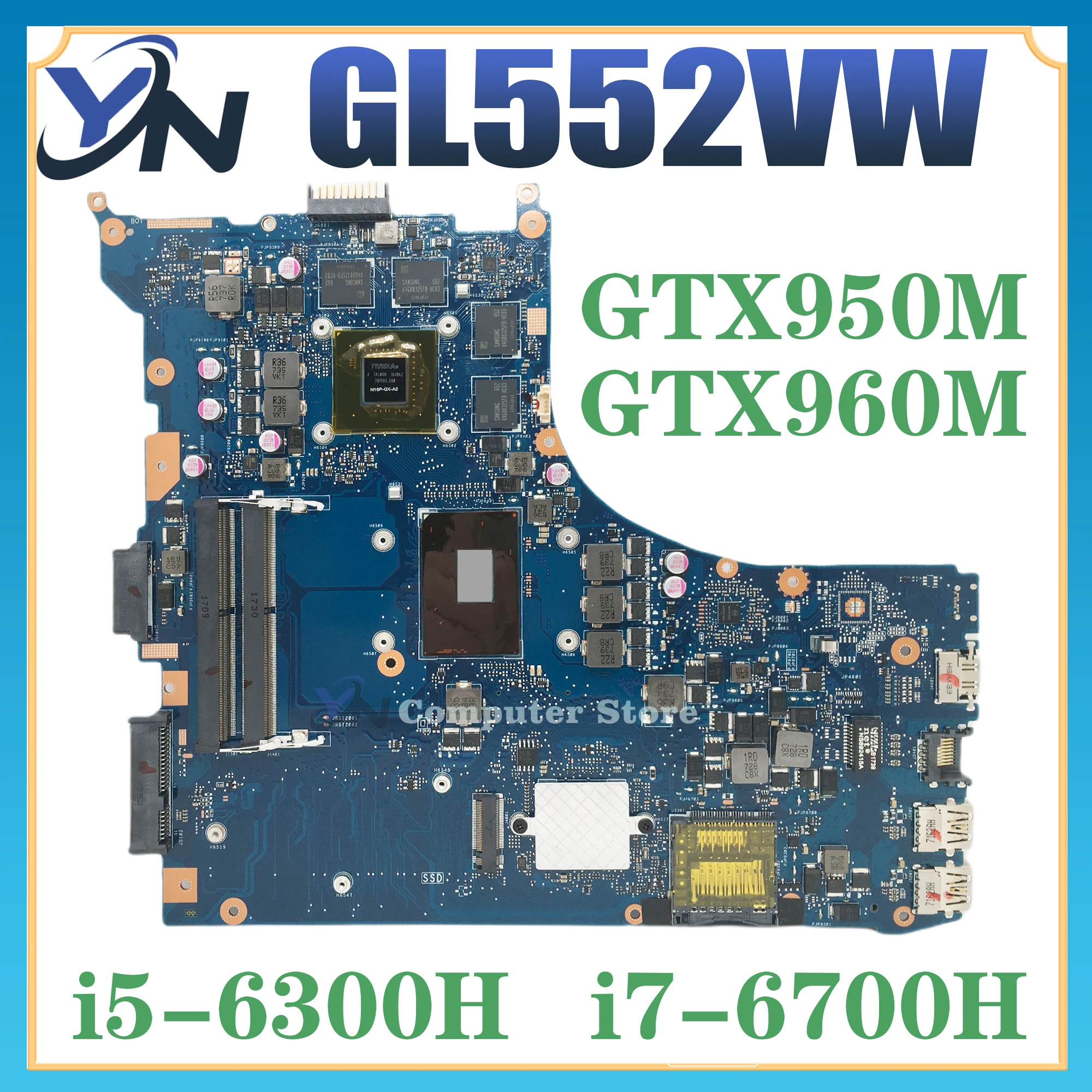 Mainboard FX51V For ASUS GL552VX GL552VW GL552V ZX50V G552V GL552VXK Laptop Motherboard I5 I7 6th GTX950M/GTX960M-V4G/V2G