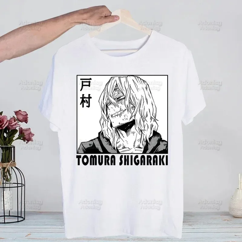 My Hero Academia Hip Hop Streetwear T Shirt Harajuku Todoroki TShirts Short Sleeve Casual Bakugou Deku Anime T-Shirt Tops Tees