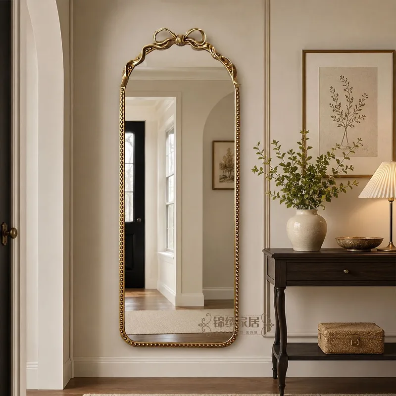Nordic Luxury Mirror Modern Living Room Decoration Items Makeup Full Body Mirror Hanging Aesthetic Espelhos Home Decorations
