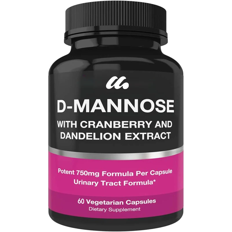 D-mannose capsules, 600 milligrams per capsule - D-mannose powder - added cranberry and dandelion extracts -60 capsules