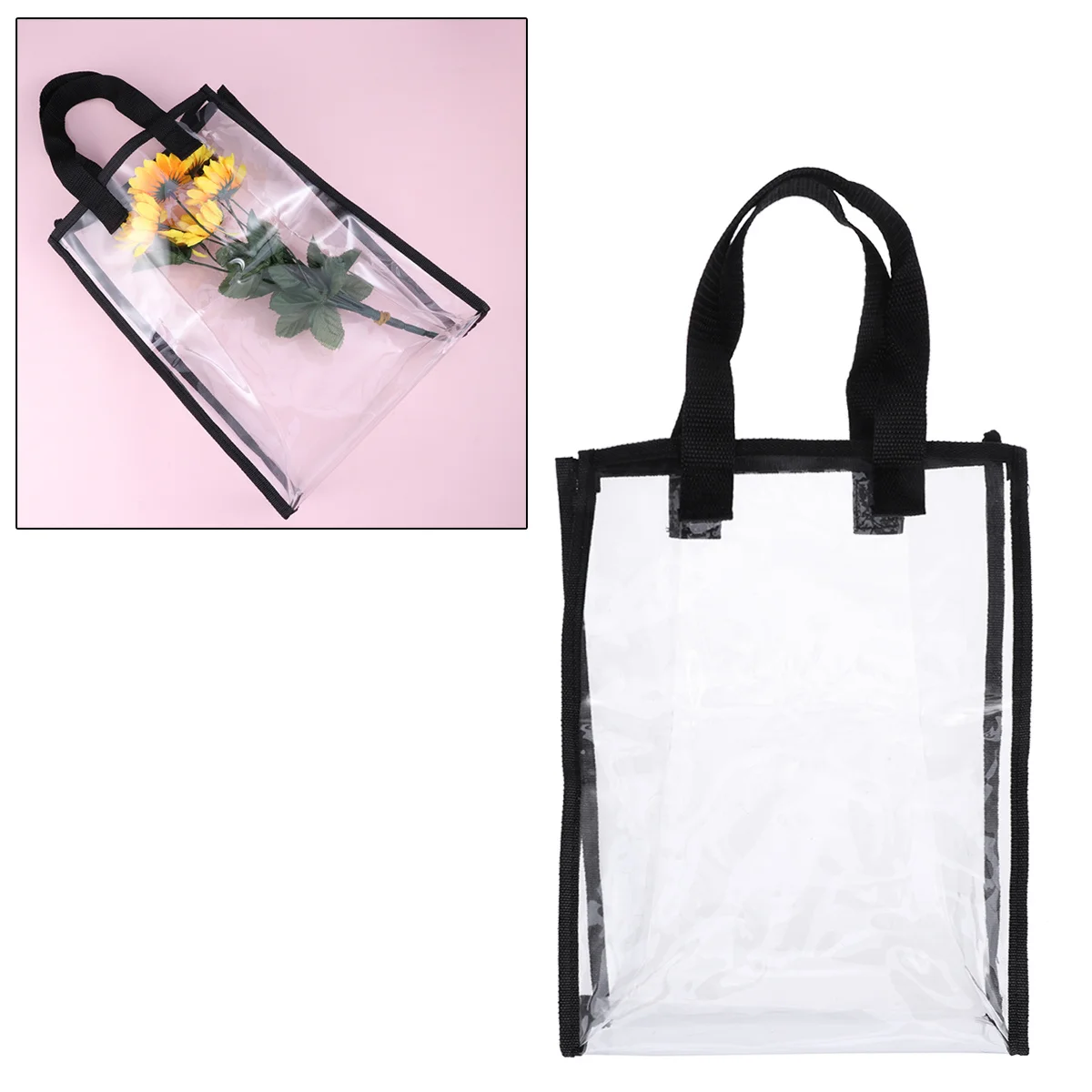 Waterproof Clear Handbag Exquisite Workmanship Transparent Tote Bag Large Capacity Easy Clean Women Fashion Clear Bag