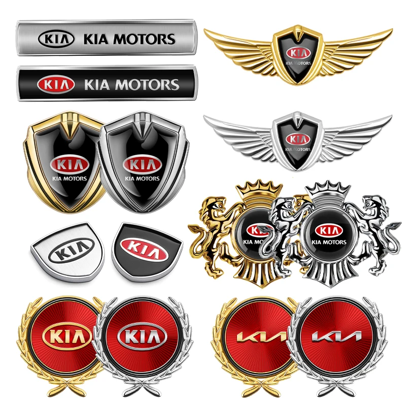 Estilo do carro auto frente emblema adesivo tronco traseiro emblema decalque para kia rio ceed sportage cerato alma sorento picanto optima k4 k5