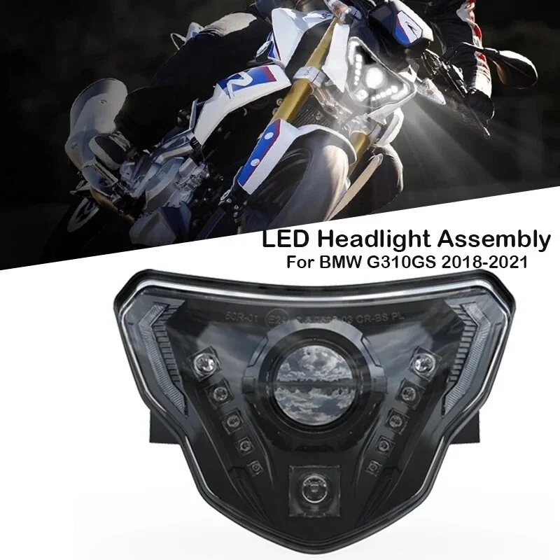 

1 мотоциклетные светодиодные фары для BMW G310R G310GS G 310 R GS 310GS 310R 2022 Angel Eye W/DRL Hi/Low Beam E24-mark передняя фара