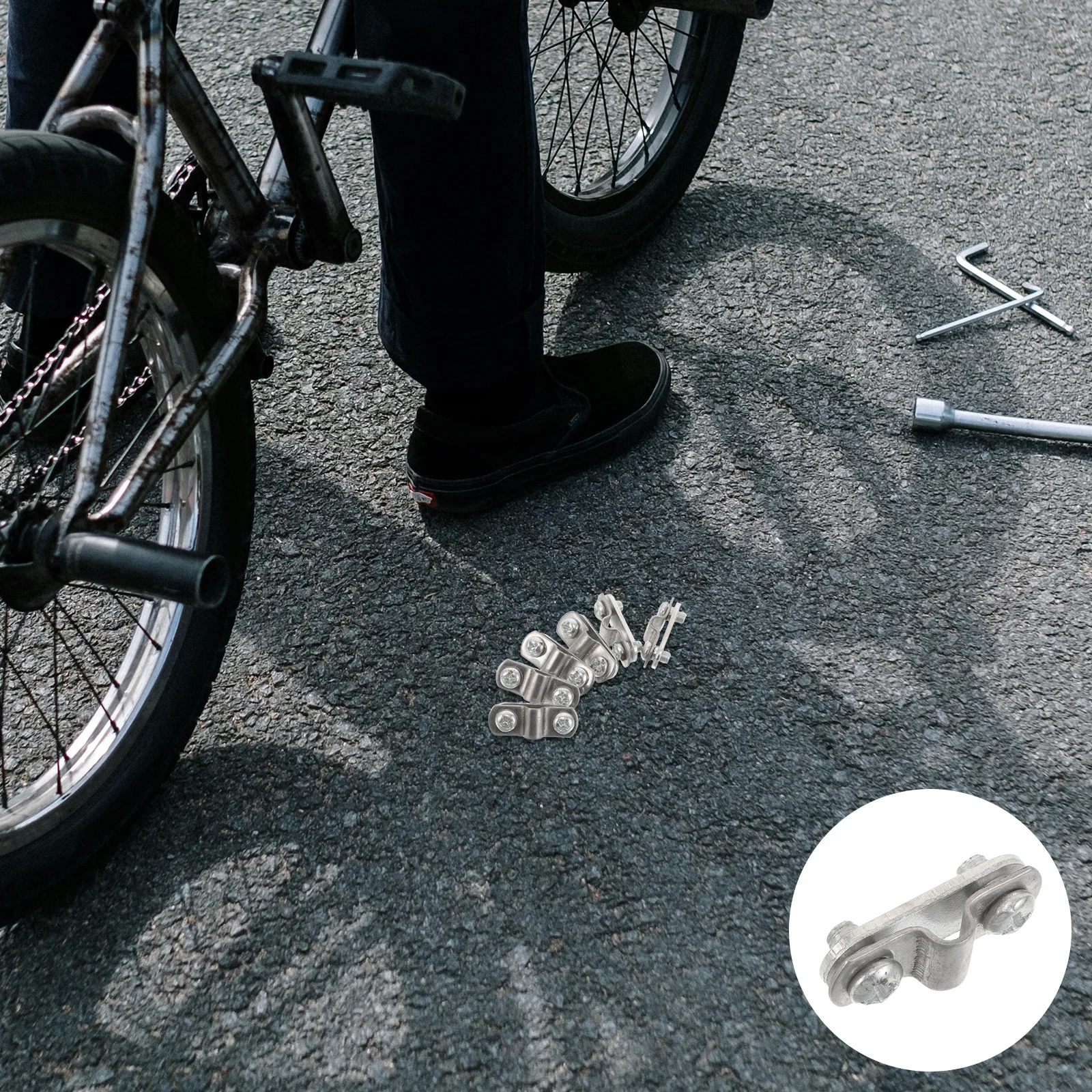 

20Pcs Bicycle Mudguard Fixing Clamps High Strength Alloy Clamp Screws Bike Mounting Accessories Reliable Bike Mudguard Support