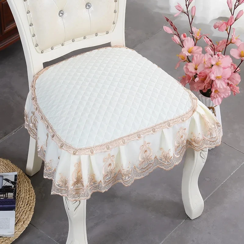 High-quality Home Lace Sit Cushion Fashion Living Room Decor Dining Chair Non-slip Mat Four-season Universal Office Stool Pad