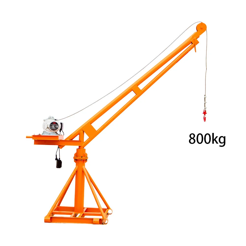 360 Degree Construction Small Portable Jib Crane 100kg 500Kg 1000KG Mini Crane Portable Monkey Lift Mini Crane