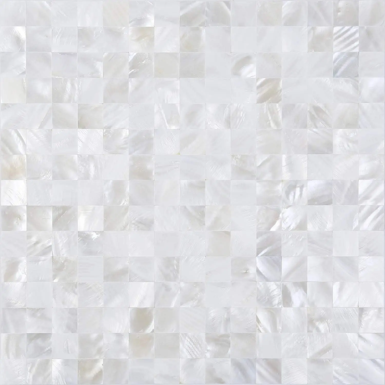 

Peel and Stick Shell Backsplash Tiles, Mother of Pearl Self Adhesive Wall Tiles for Bathroom Bedroom Decor, White 10-Sheet