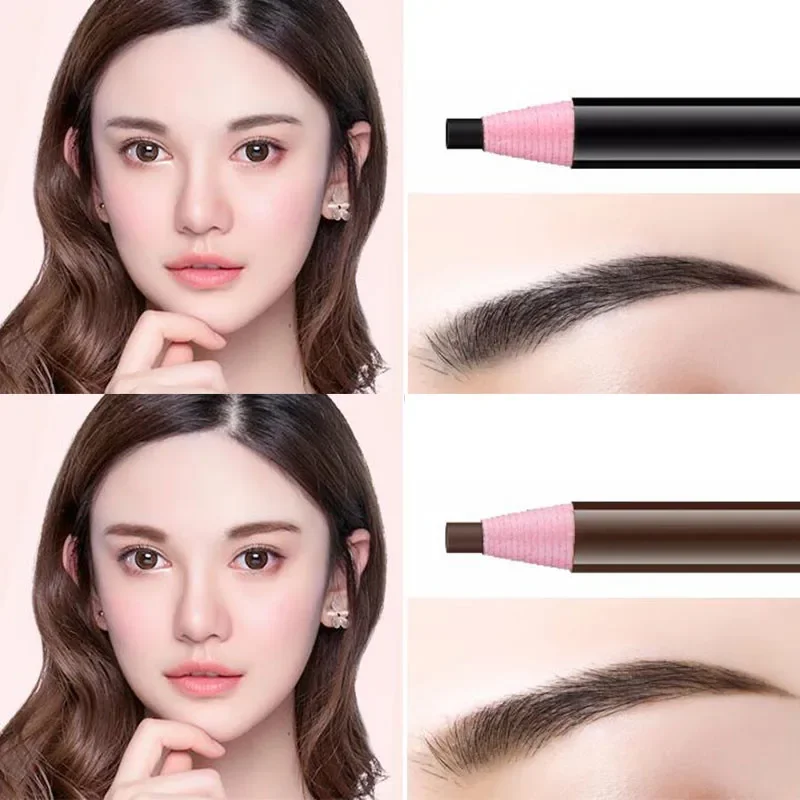 1 Chiếc Bút Chì Kẻ Lông Mày Trang Điểm Chân Mày Áo Lót Chống Thấm Nước Longlasting Làm Đẹp Eye Brow Bút Đựng Mỹ Phẩm Nghệ Thuật Dụng Cụ Trang Điểm Đỏ Nâu