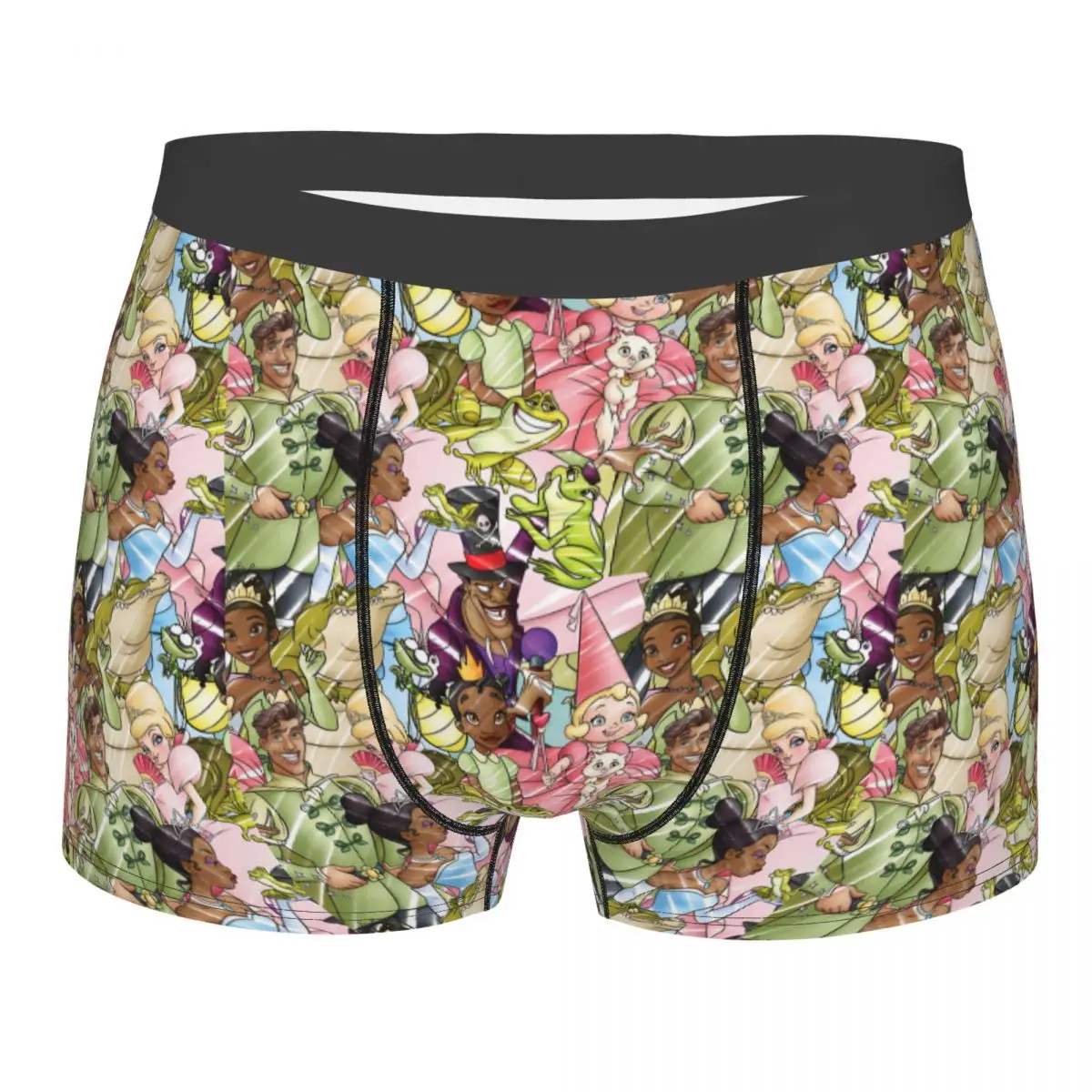 

Нижнее белье принцессы Тианы на заказ, мужские дышащие трусы-боксеры принцессы и лягушки, шорты, мягкие трусы для Homme