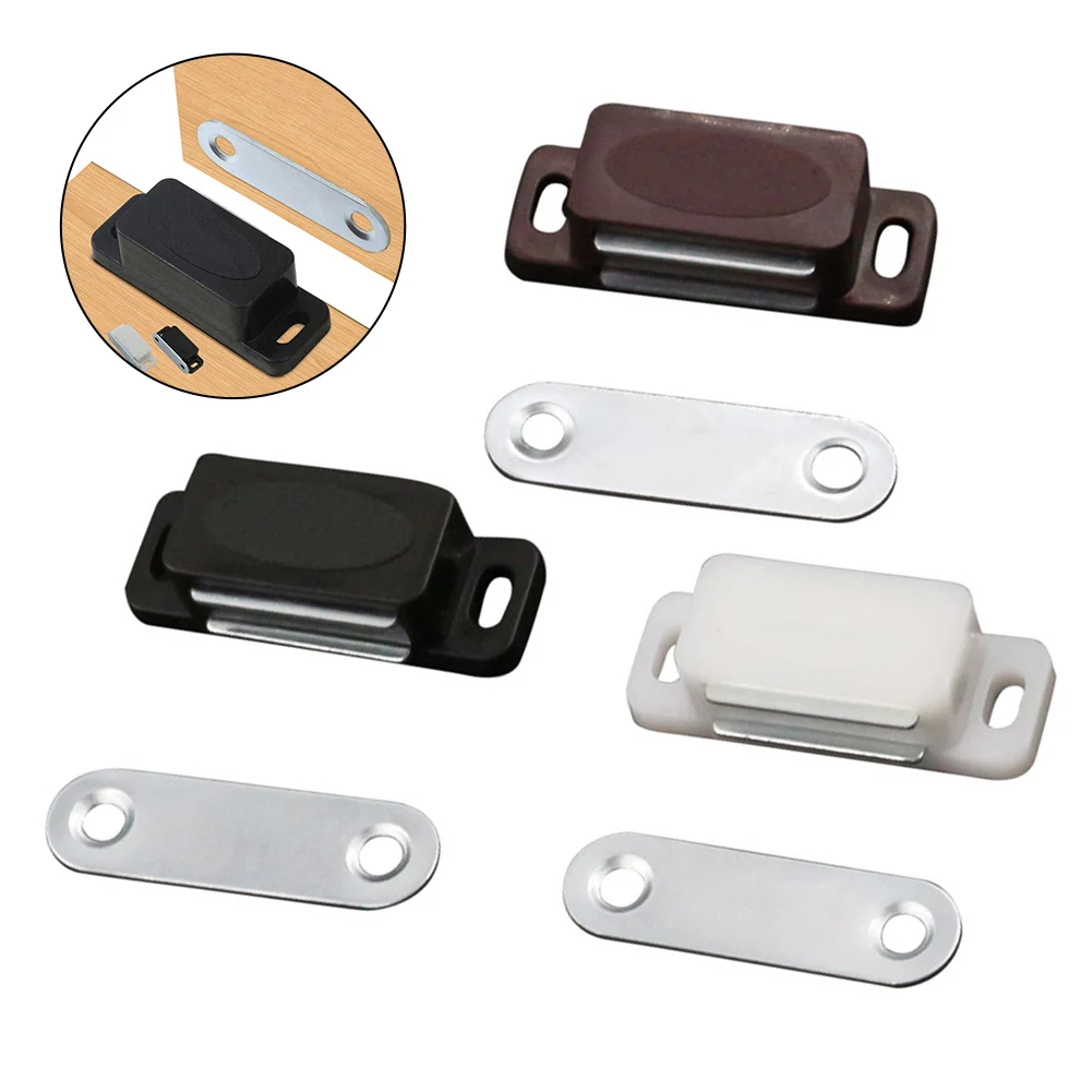 High Quality Brand New Cabinet Catch Furniture White/Brown/Black Door Cabinet Suction Hardware Replacement Safe