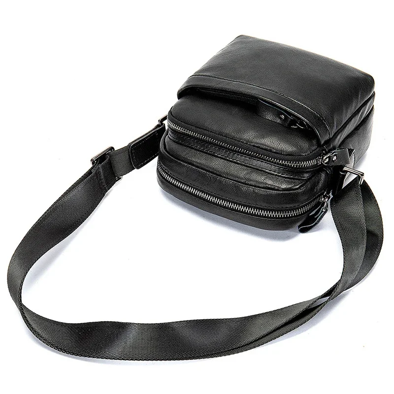 High Quality Men’s Crossbody Bag Genuine Leather Business Shoulder Handbag Male Messenger Bags for Men