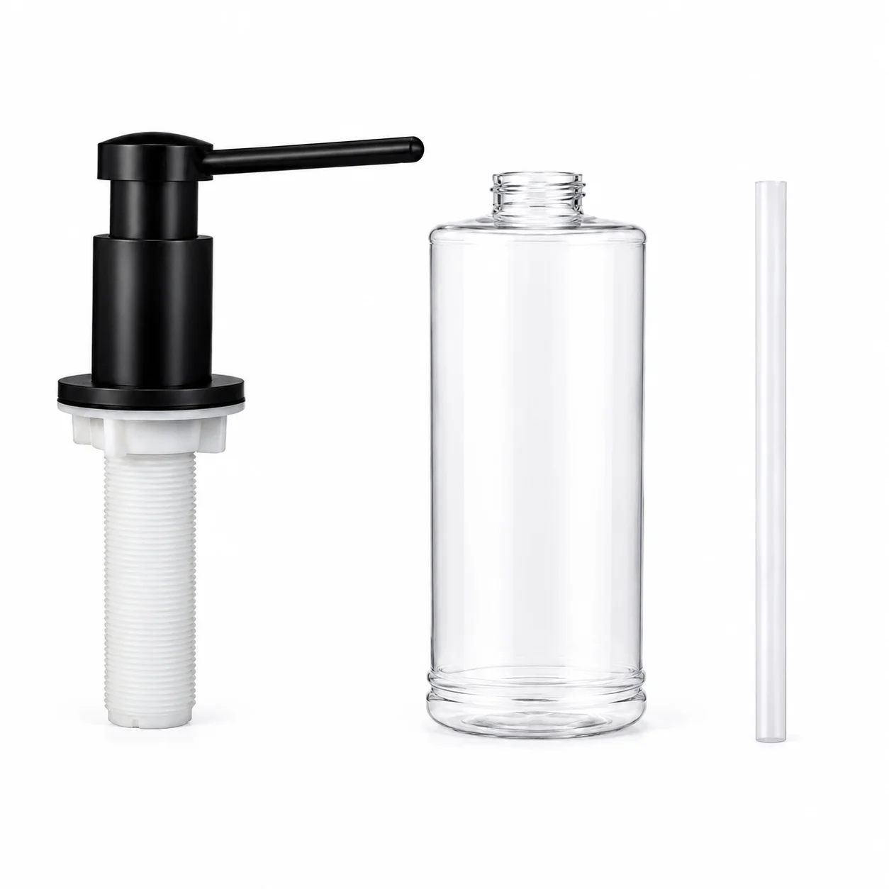 Brass Pump Head Kitchen Sink Soap Dispenser with 500ml Bottle, Built-in Countertop Dish Soap Pump for Kitchen Bathroom, 4 Colors