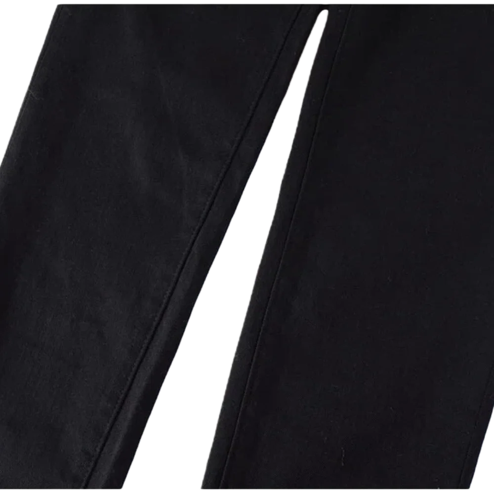 高品質の黒のヴィンテージジーンズ、クラシックなアルミジッパー、テクノロジー洗浄プロセス、秋と冬のハイストリートスタイル