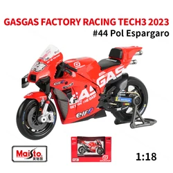 Maisto 1:18 2023 GP Racing GASGAS Factory Racing Tech3 Die Cast Vehicles Collectible Motorcycle Model Toys