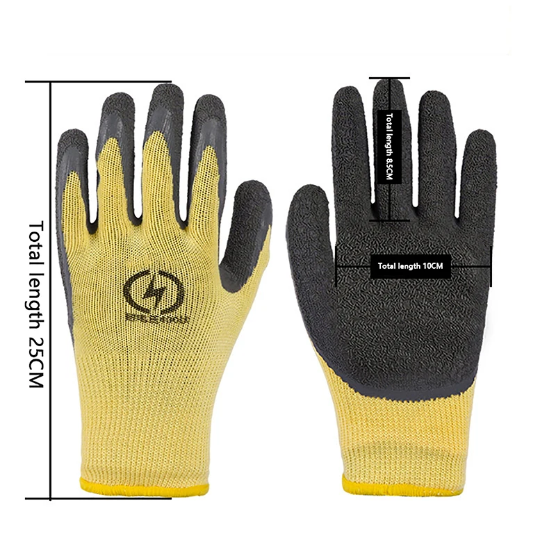 Gants isolants en caoutchouc pour électricien, protection de sécurité anti-électricité, outil de travail, 400V, 1 paire