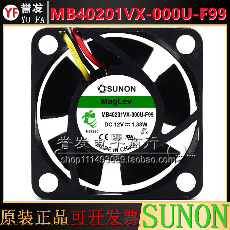 NUOVO ORIGINALE MB40201VX-000U-F99 12V 1.38W 4020 40x40x20mm VENTOLA DI RAFFREDDAMENTO RADIATORE