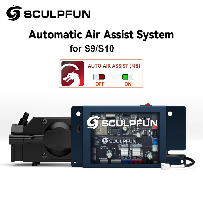 kit sculpfun automatic air assist bomba de 30 minutos adequado para s9 s10 laser atualizado s30 32bit 01