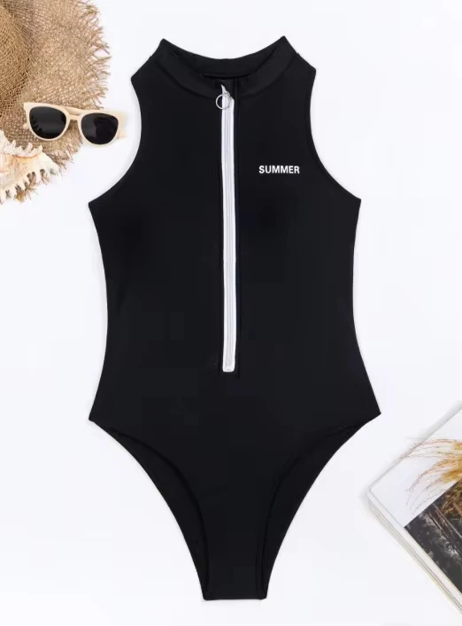 

2026 New Sexy Sleeveless Women One Piece Swimsuit Sport Style Bodysuit For Lady Swimwear Mujer Monikini Beach Suit Surfing Wear
