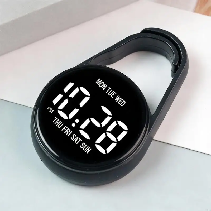 LED Display Keychain Watch with Touch Control Easy Operations Battery Operated 