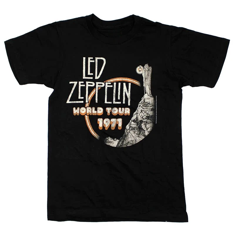 Camisetas de estilo europeo-americano, Led Zeppelin, Punk Rock Band, estilo americano retro, ropa de calle para hombres y mujeres
