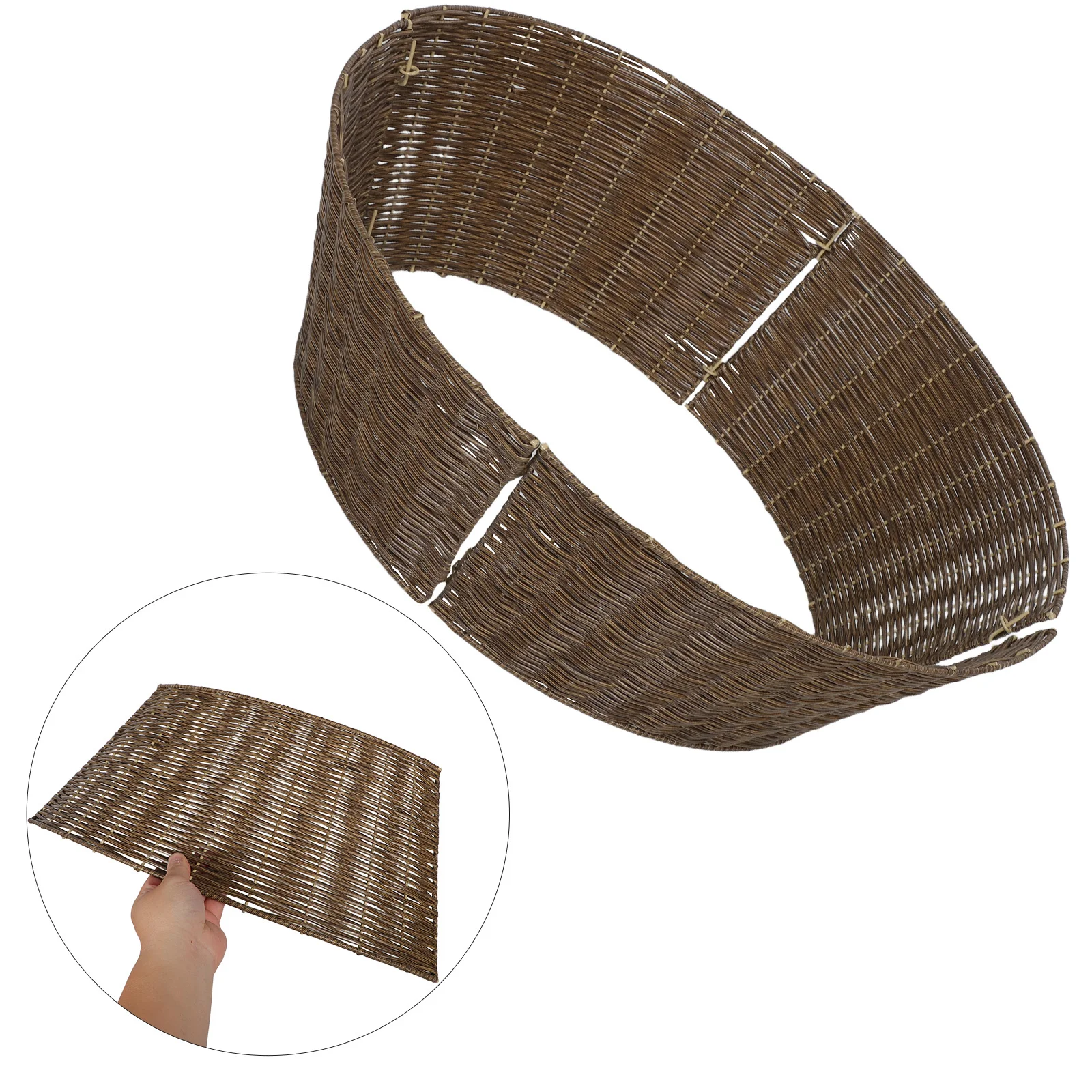 

65cm Handwoven Basket Skirt Rustic Tree Base Cover Decorative Ring for Modern Home Festive Display Christmass Tree Base