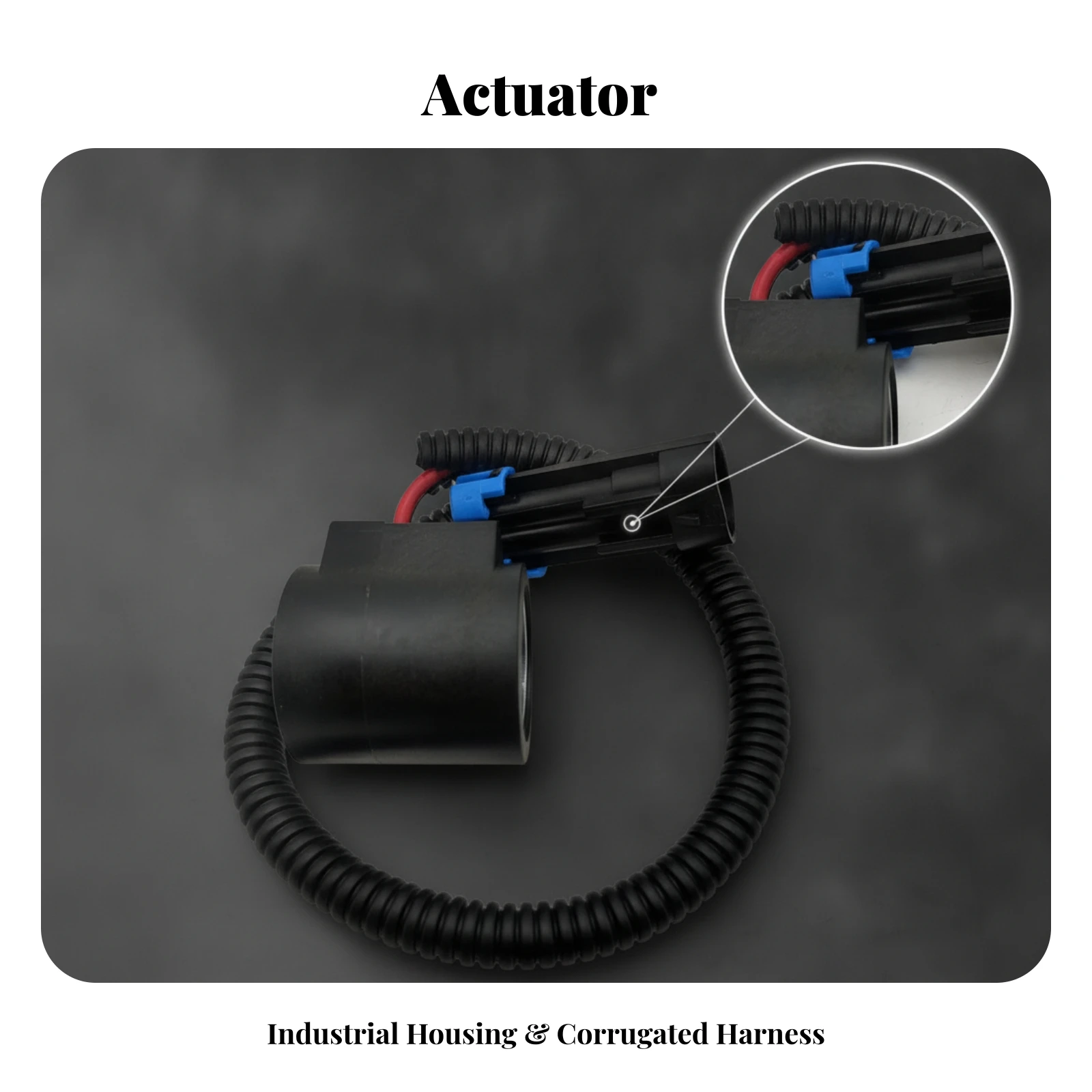 Excavator Solenoid Valve Coil Corrugated Solenoid Valve Coil with Connector Molded Compact for Field Service Technicians