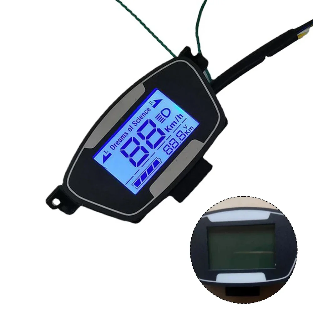 Speedometer Ebike Display 48V-72V 6 Pin Positive Electrode Black Electric Bicycle Electric Bike Scooter FMotor Speedmeter Screen