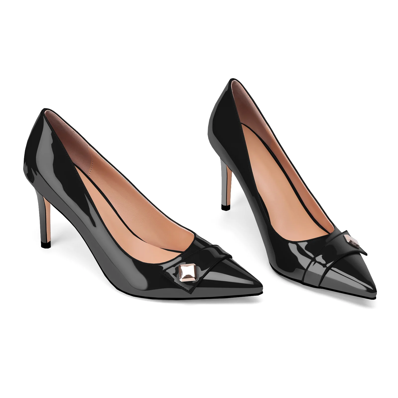 

Women's pumps, stiletto heels, pointed closed toe. Elegant and classic for weddings, business, or dressy occasions.